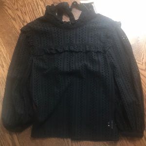 Madewell black high neck top